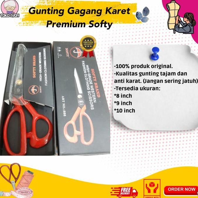

GUNTING KAIN SOFTY / GUNTING GAGANG KARET PREMIUM HARGA PER PCS