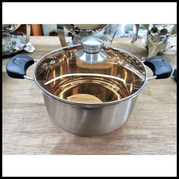 Panci BR Subron 26cm/Panci Stainless tutup kaca