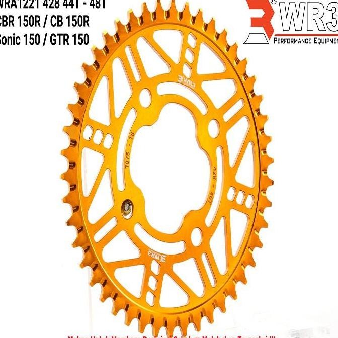 WR3 Gear Belakang 428 WRA 1221 Honda CBR 150R K45N CBR 150R K45R