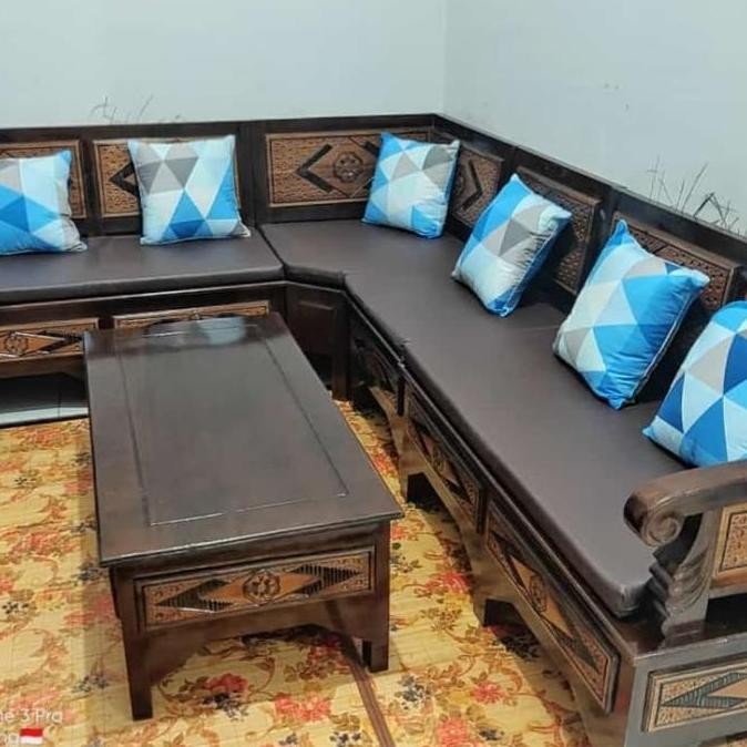 Alas Duduk Busa Untuk Kursi Sudut Kayu - Busa Alas Duduk