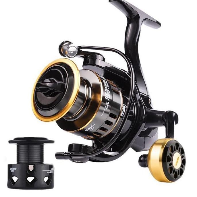 Reel Pancing Alat Pancing Asli Besi Fishing Reel 10kg Drag 5.2:1 Kincir Logam Berkekuatan Tinggi, Gu