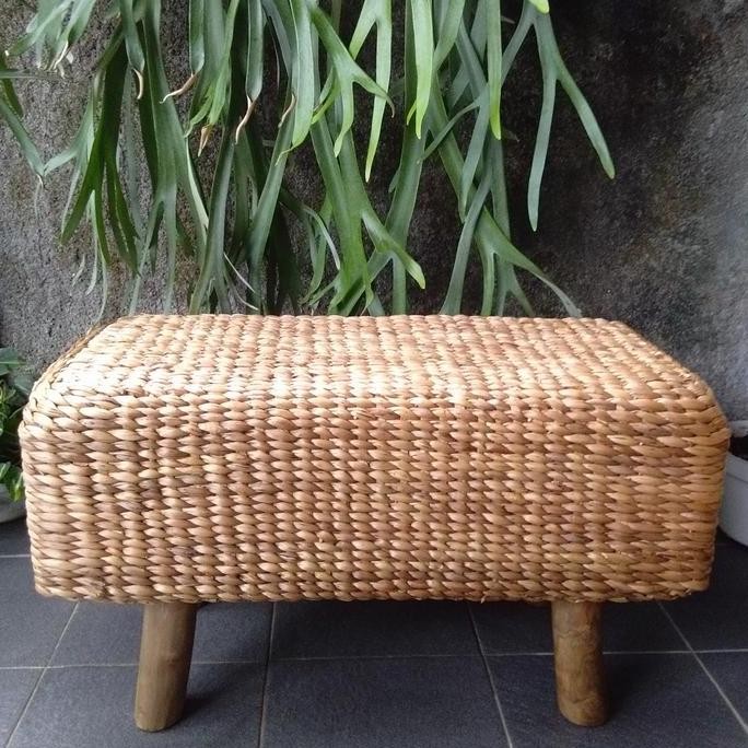 Bench Stool Enceng Stool Panjang Anyaman Enceng Gondok