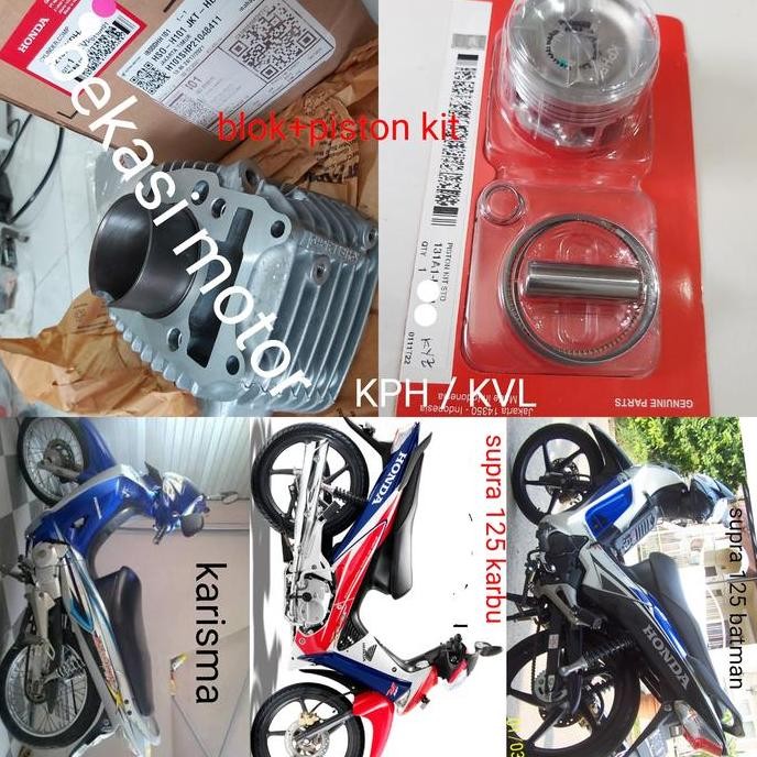 piston kit cylinder blok honda karisma supra 125 karbu ori KPH KVL