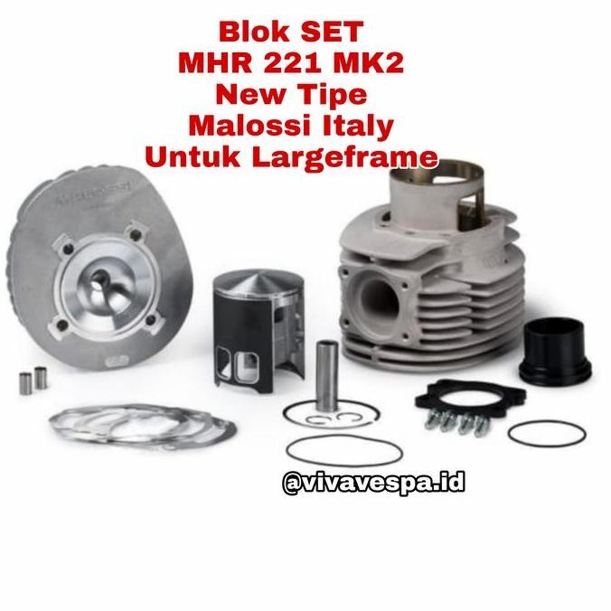 Blok SET MHR 221 MK2 Malossi Italy Untuk Largeframe PX 200 CC