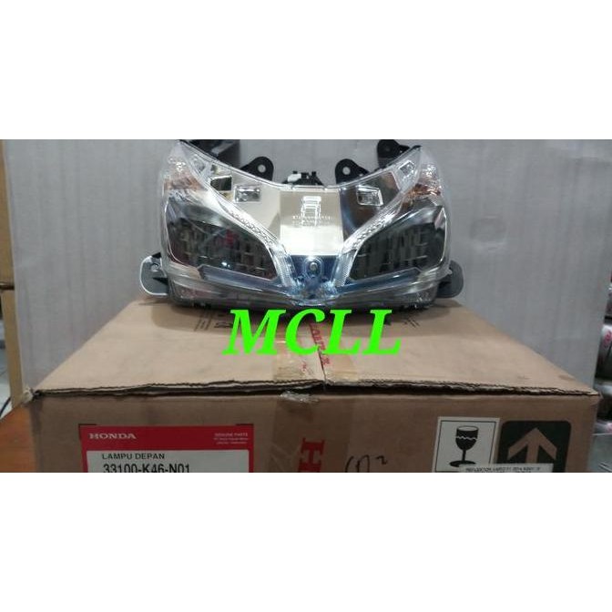 REFLEKTOR/LAMPU DEPAN VARIO 110 LED STATER KASAR ORI AHM 33100-K46-N01