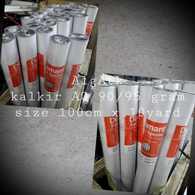 

BEBAS ONGKIR - Kertas Kalkir Roll A0 90/95 gsm.