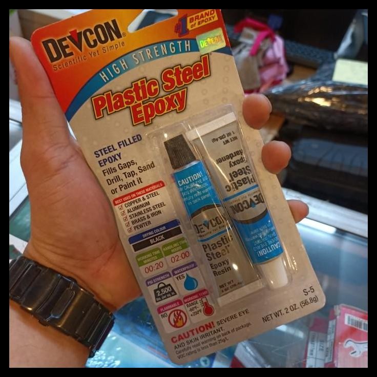 DISKON LEM BESI DEVCON - PLASTIK STEEL EPOXY DEVCON 