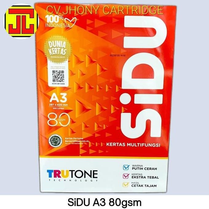 

BEBAS ONGKIR - Kertas Print HVS SiDU Sinar Dunia A3 80 gsm 80 g gr gram