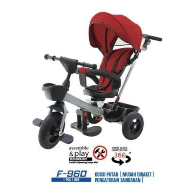 Stroller Sepeda Anak Roda Tiga Family F960 Clarte Kereta Dorong Anak