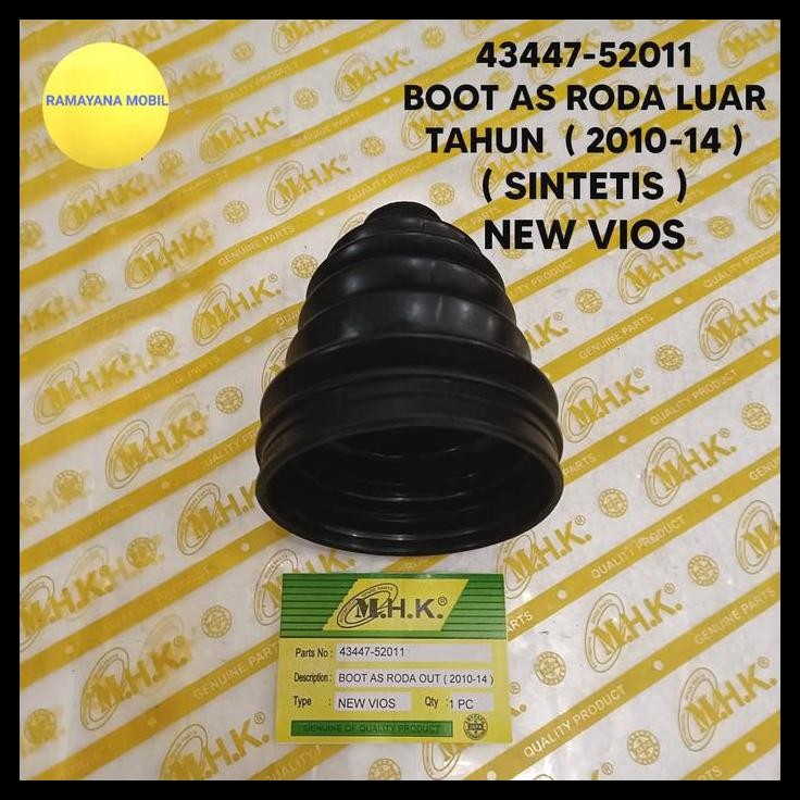 DISKON BOOT AS RODA LUAR BOOT CV JOINT OUTTER  NEW VIOS NCP93 TAHUN 2010-2014 