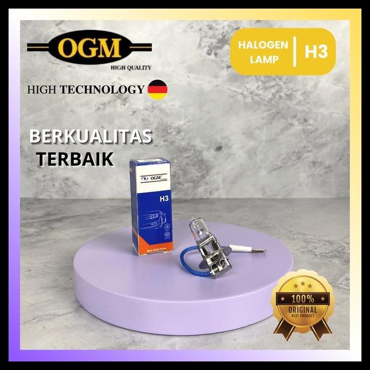 TERMURAH OGM - BOHLAM LAMPU HALOGEN MOBIL H3 12V 55W/100W 24V 70W/100W 