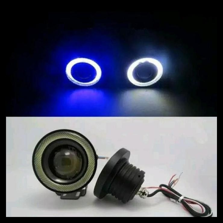 BEST DEAL ANGLE EYES FOGLAMP LED 89MM UNIVERSAL RING BIRU /RING PUTIH SWIFT 