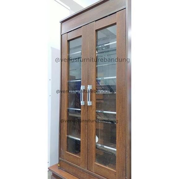 new  Rak lemari sepatu tertutup kaca 120cm BANDUNG