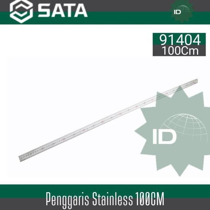 

new !!! SATA Penggaris Besi 1000 mm Steel Rules 100 cm 91404 Sata