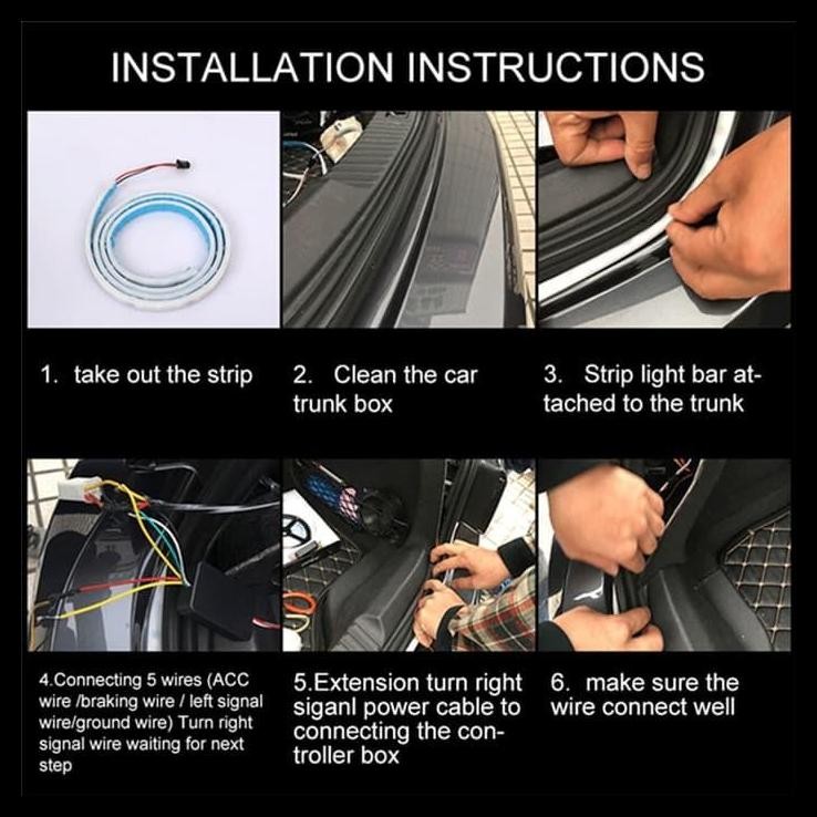 TERMURAH LAMPU BAGASI MOBIL STRIP LED 4 WARN ALL NEW YARIS 