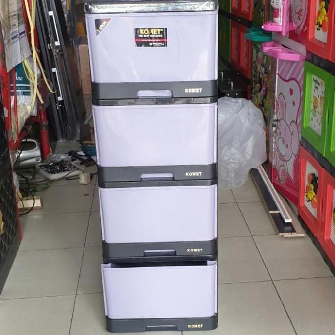 new  lemari plastik laci plastik komet susun 4 L