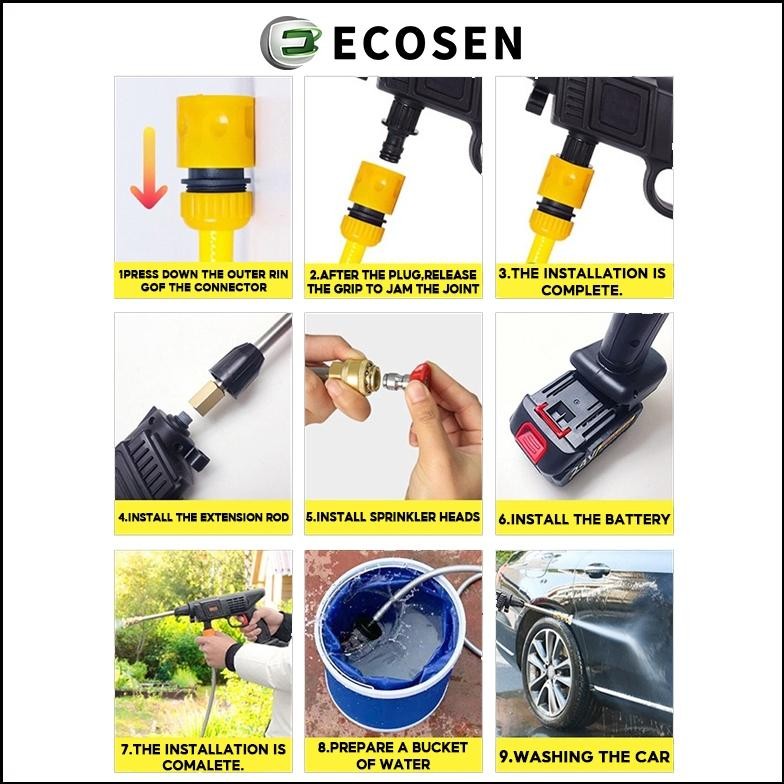 ready mesin cuci mobil Jet Cleaner Tekanan 799V 120Bar Mesin Cuci Mobil dan Motor Mini Portable Term