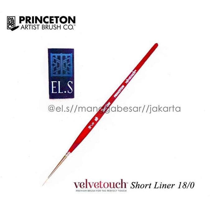 

Princeton Velvetouch Brush Short Liner 18/0 ( Kuas Lukis )