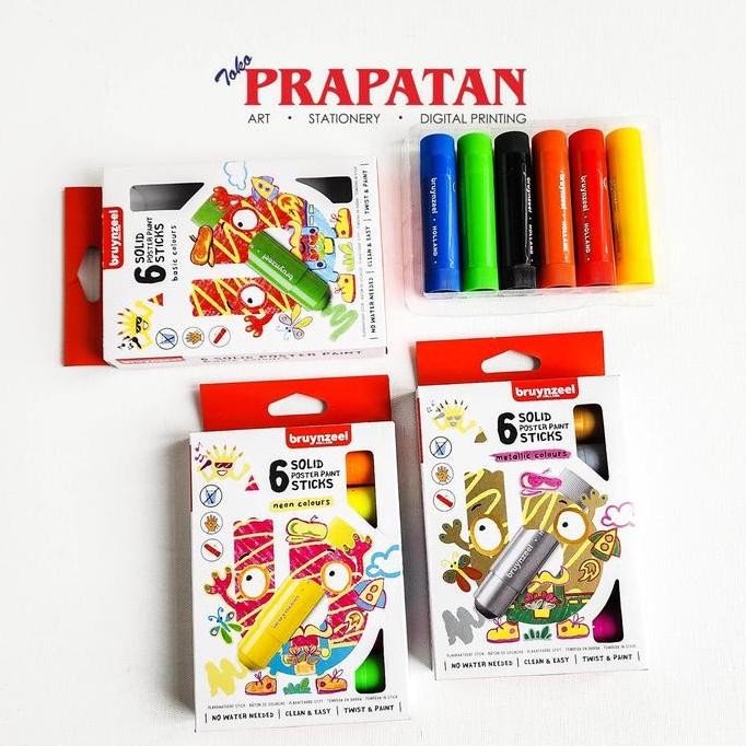 

Bruynzeel Solid Poster Paint Sticks Set 6C | Stik Poster