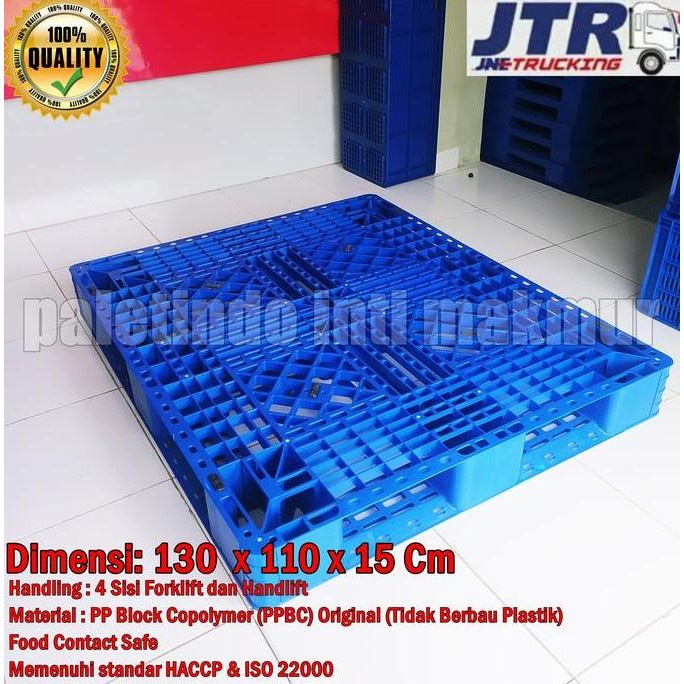 

Palet Plastik New Model 130 X 110 X 15 Cm Standar Haccp & Iso 2200
