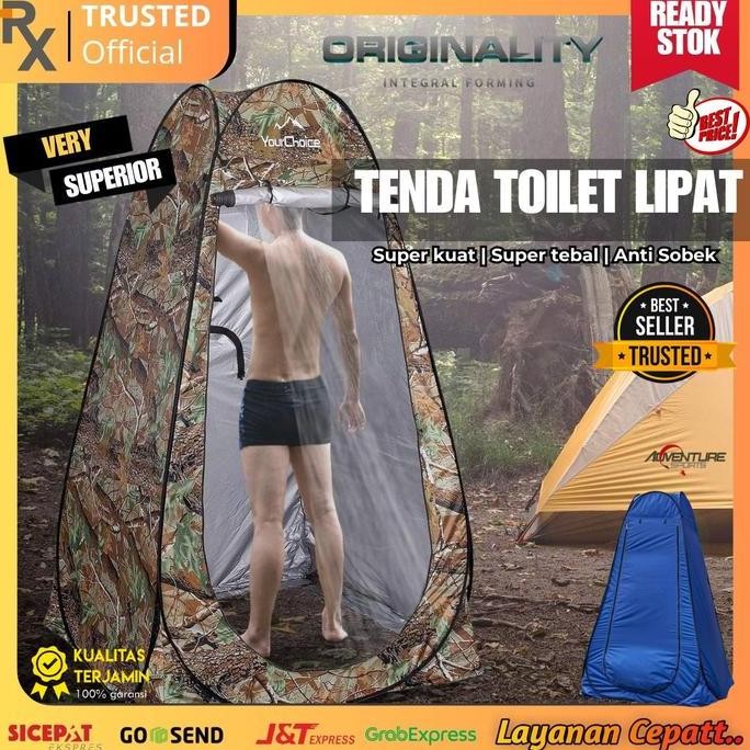 Tenda Toilet Portable Tenda Polyester WC Outdoor Camping - Camouflage