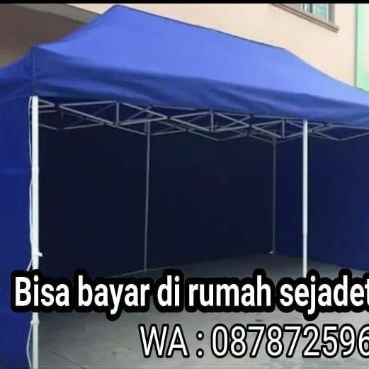 Tenda lipat 3x6 plus dinding 3 sisi