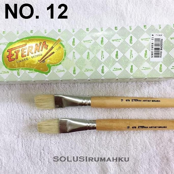 

1 Lusin ( 12 Buah ) Eterna Kuas Lukis No. 12 / Kwas Koas Kuwas Lukis