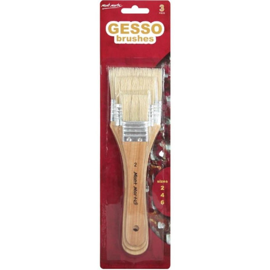 

Mont Marte Gesso Brushes Set 3 Paket Kuas Geso Kanvas Lukis