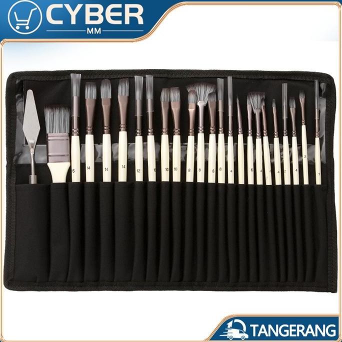 

24Pcs Artist Paint Brushes Set/Kuas Lukis Set/Watercolor Paint Brushes
