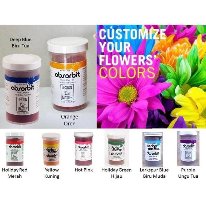 

Absorbit Pewarna Bunga Stem Dye For Fresh Flower Design Master