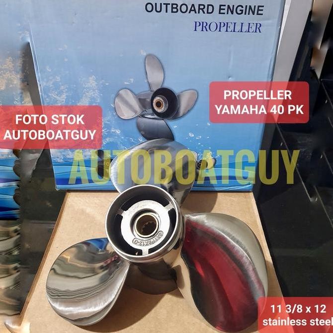 Propeller Yamaha 40 Pk Stainless / Baling / Kipas Mesin Tempel Co