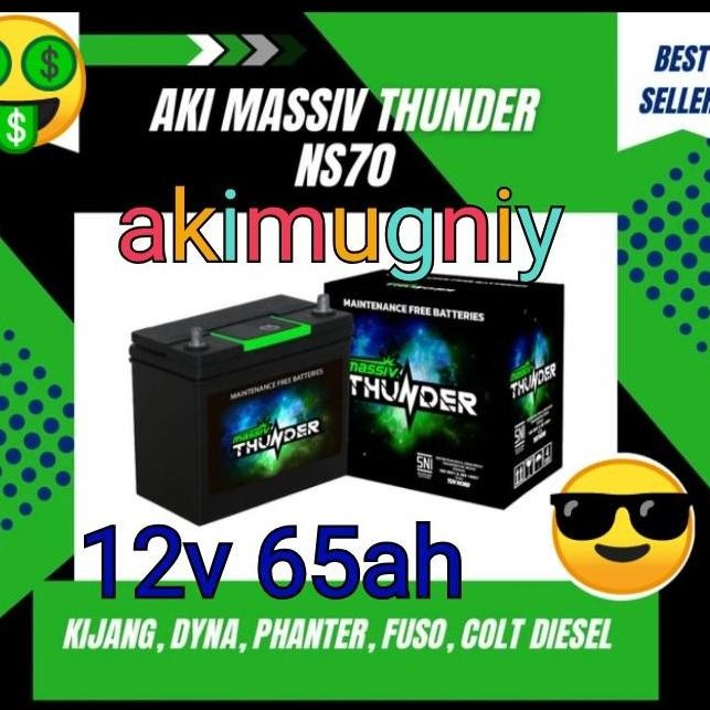 Aki massiv thunder ns70 65d26r 12v 65ah aki kering ns gs yuasa sail