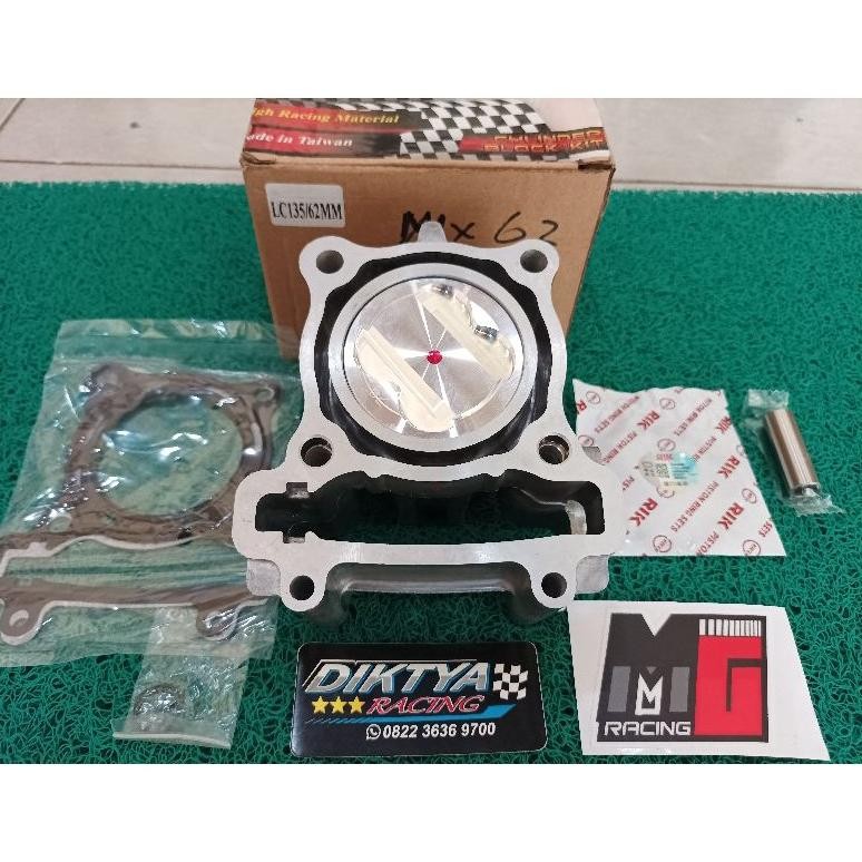 Blok Set MG Racing D62mm Buat Jupiter MX King, MX New, MX Lama Set Tinggal Pasang