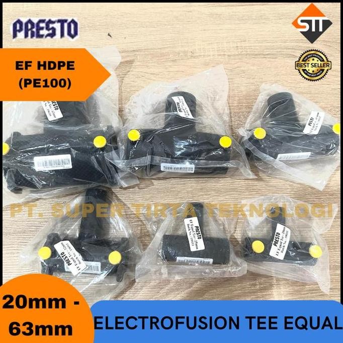 Electrofusion (Ef) Tee Equal Hdpe Pn16 Brand Presto