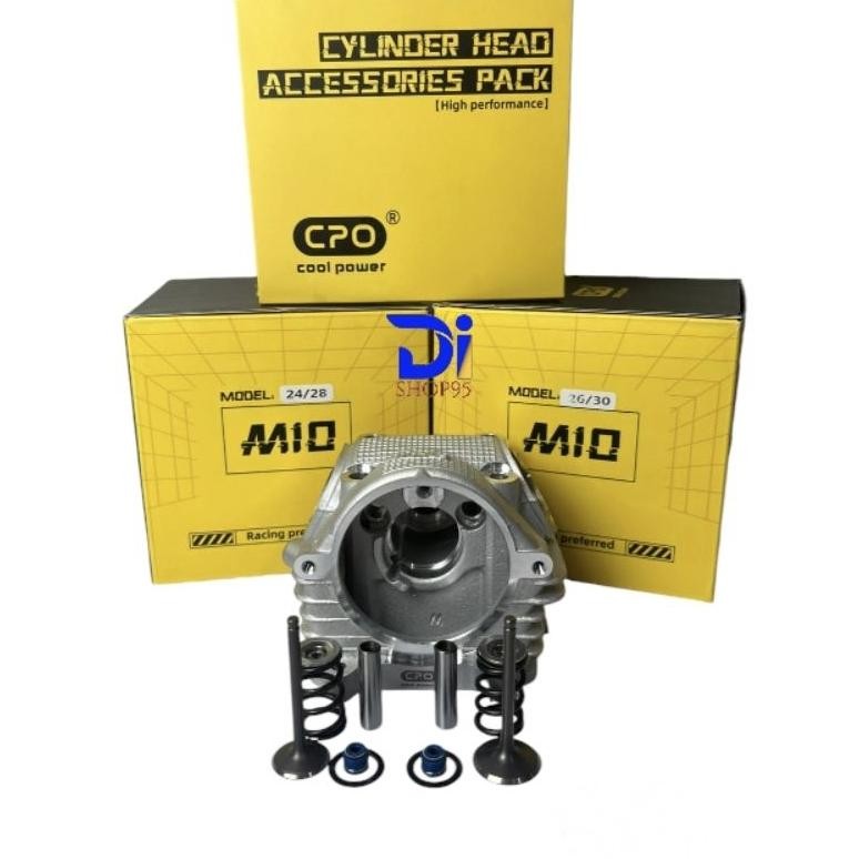 Cylinder Blok Head CPO Racing MIO NOUVO Klep Besar 24/28 || 26/30 Paket Blok Head Mio Sporty, Mio Sm