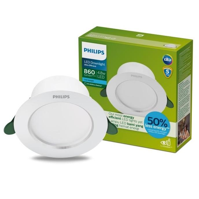 Philips Lampu Downlight Ultra Efficient 4.8W 40K Semi Putih