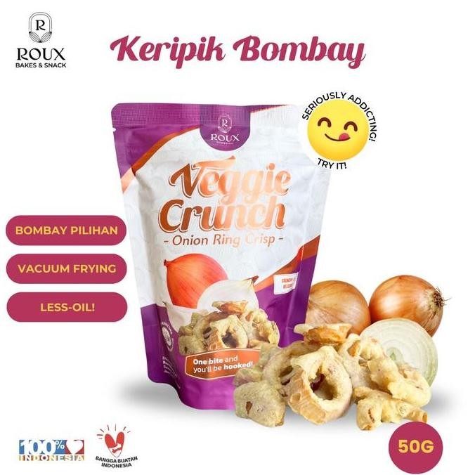

Veggie Crunch Keripik Bawang Bombay 50G Cemilan Premium Crispy Enak Renyah Gurih Sehat Healthy Snack Food Makanan