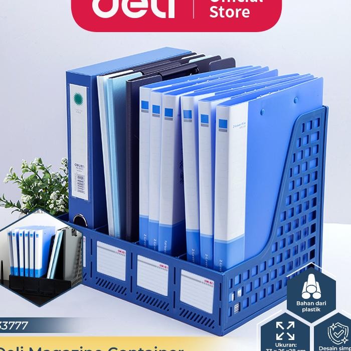 

Deli File Tray Rak Box File Bahan Plastik 4 Sekat 33777