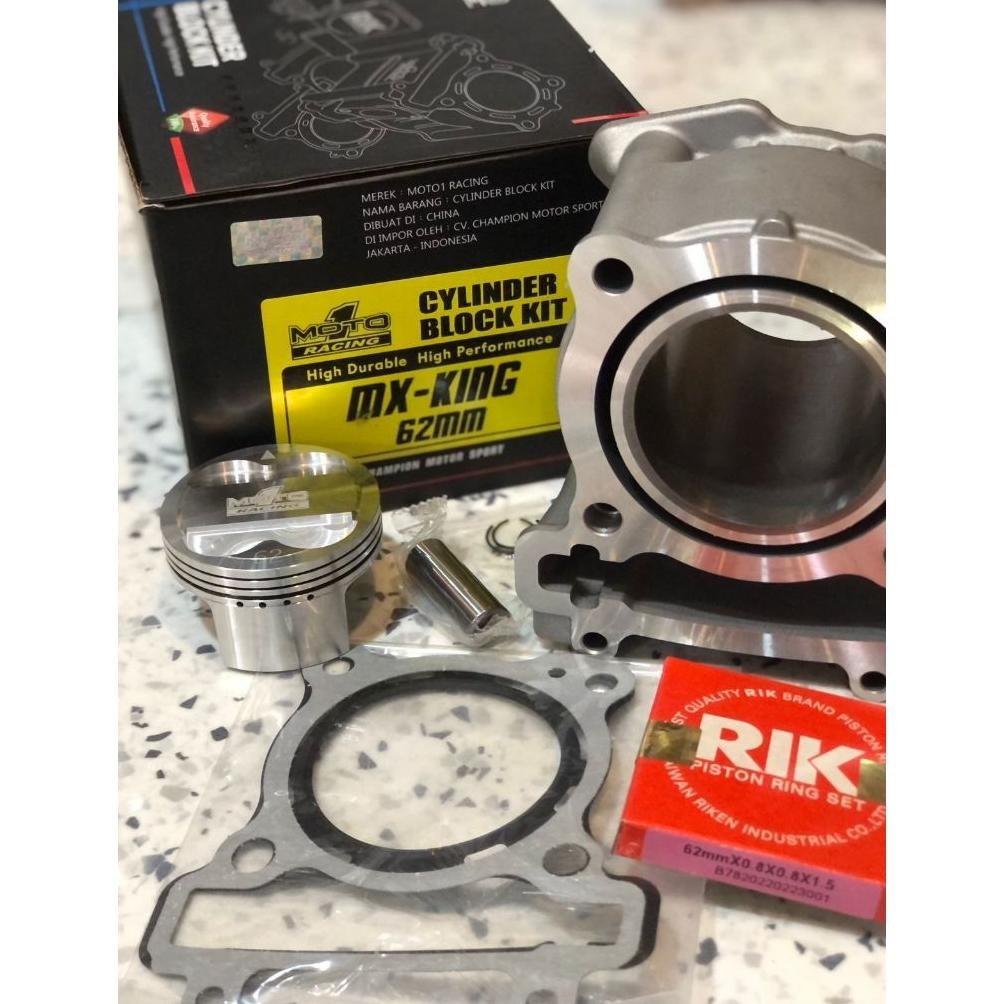 BLOK HEAD SILINDER BLOK KIT MX KING 62 MM MOTO 1 RACING ORINAL