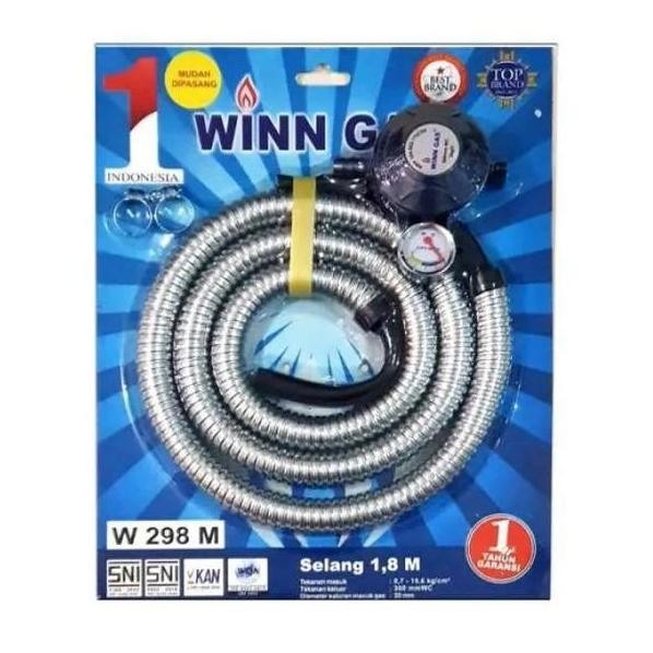 Selang Gas Flexible + Regulator Winn 298 Meter / Selang Gas Paket 298 Mtr Winn Gas / Winn Gas Selang