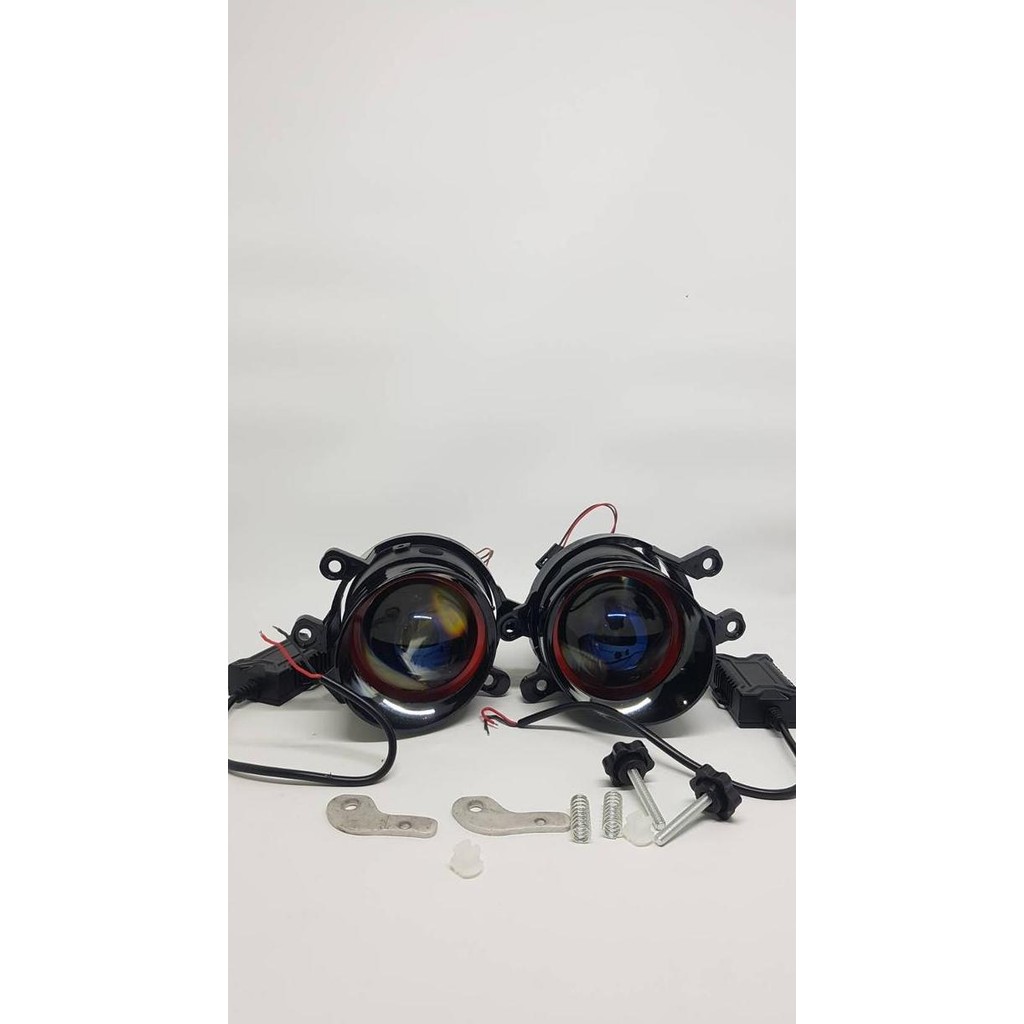 PROJECTOR PROJIE BILED FOGLAMP LAMPU KABUT LED TOYOTA UNIVERSAL TERANG FOKUS