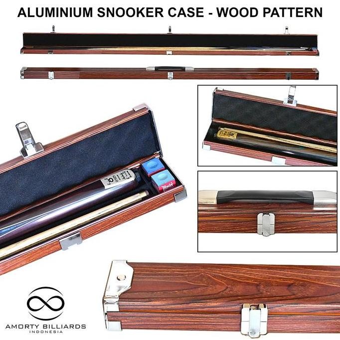 Aluminium Snooker Case Wood Patern / Tas Snooker Co