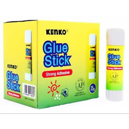 

Lem Stick Kenko Glue Stick 25Gr 1 Box Isi 12Pcs - Lem Tembak Kertas