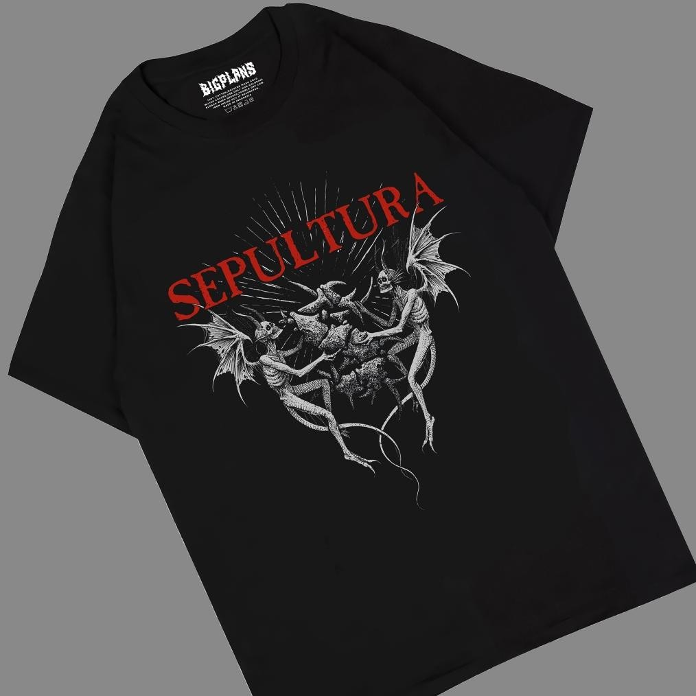 Promo Kaos Sepultura Dua Tengkorak Bersayap Kaos Band Metal Sepultura Kaos Distro Musik Band
