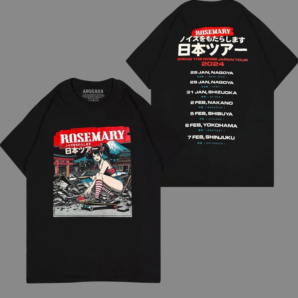 Promo Rosemary Japan Tour Kaos Skatepunk Kaos Band Rosemary Kaos Distro Musik