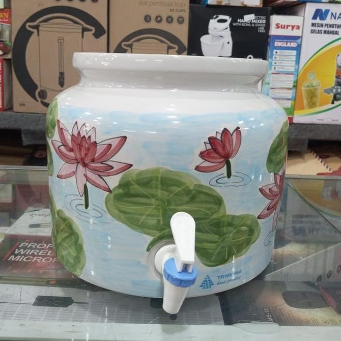 Guci Keramik Trisense, Guci Air Minum, Wadah Air Galon
