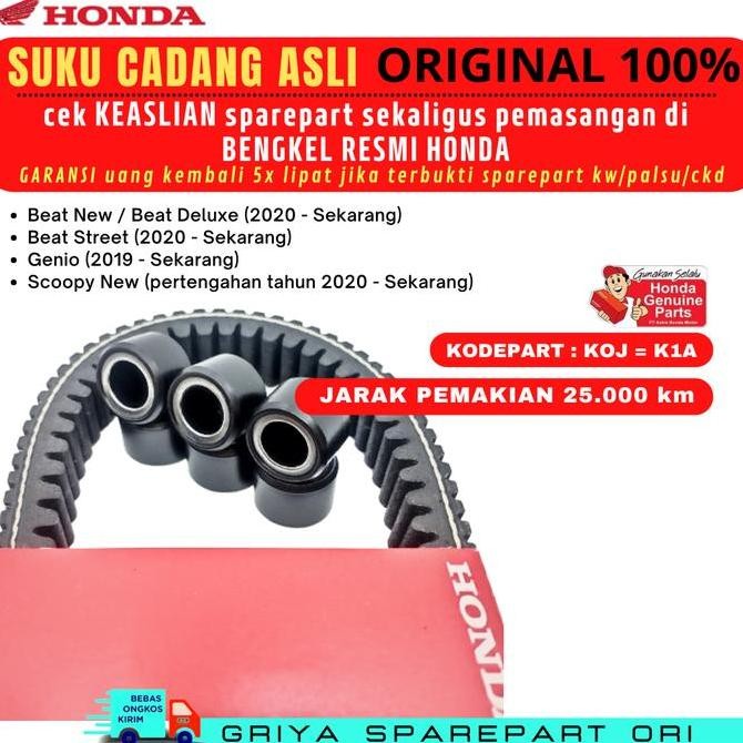 Terlaris Vanbelt Genio Ori Honda Vanbelt Genio Koj K1A Vanbelt Beat Duluxe Original Honda Beat Delux