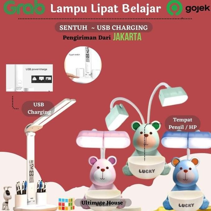 

Lampu Meja Belajar LED + Tempat Pensil | Lampu Baca USB Fleksibel Multifungsi