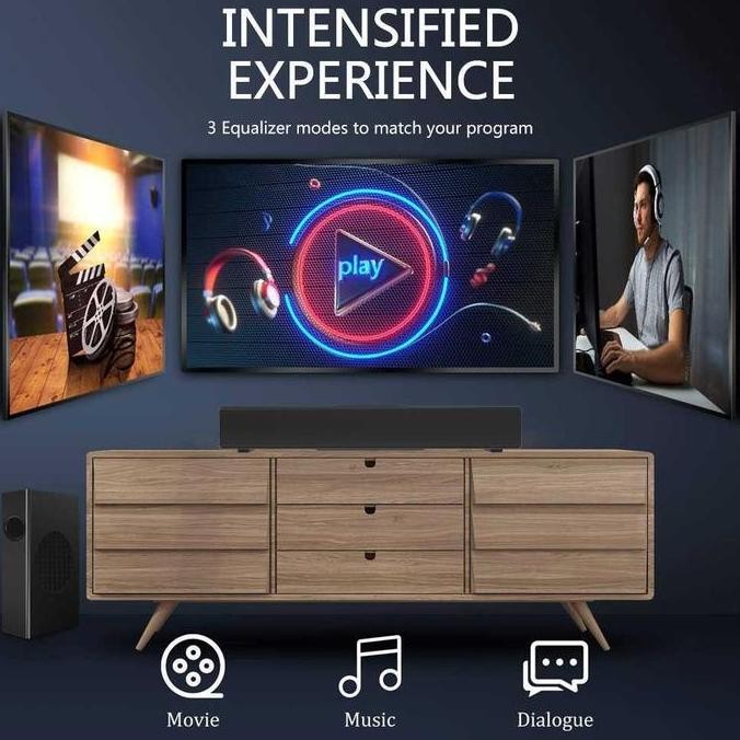 Soundbar Bluetooth Aktif Klw S22 - Speaker Subwoofer Stereo Bass 80W