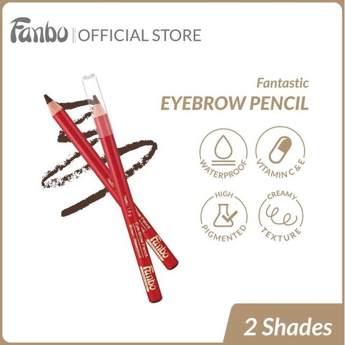 

Fanbo Fantastic Eyebrow Pencil - Pensil Alis Waterproof Vit E & C Tahan Lama Natural Look